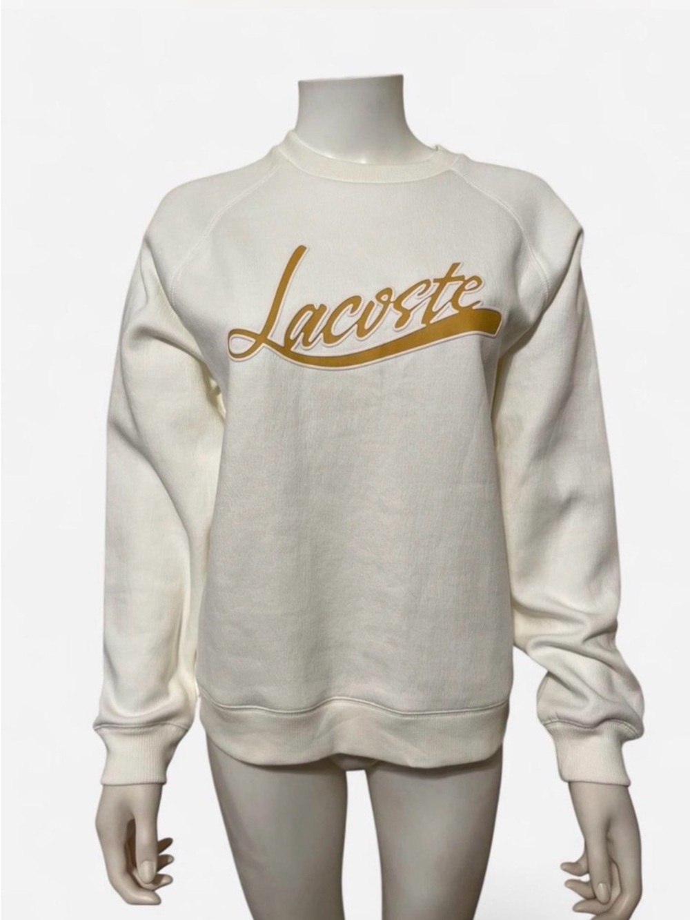 Lacoste unisex crew neck cream sweater